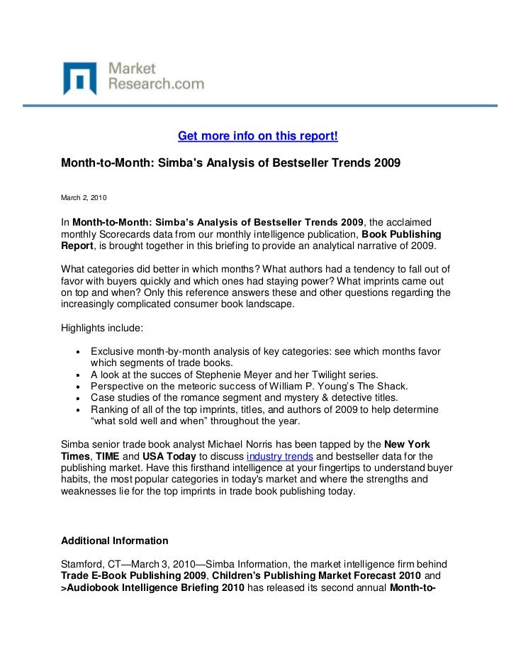 Book publishing report simba k 12 publishing market